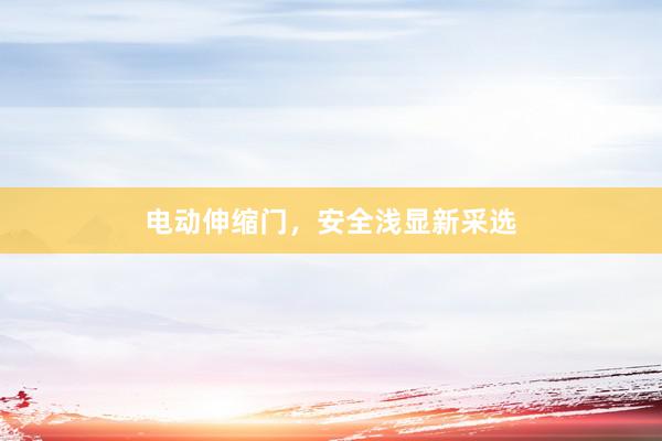 电动伸缩门，安全浅显新采选